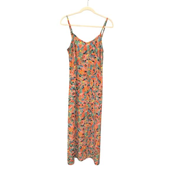 Nic + Zoe Punchy Petals Slip Dress Small Multicolor Artsy Chic Relaxed Fit Maxi - Picture 3 of 10